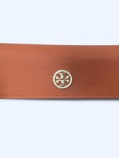 NEW TORY BURCH ORANGE AUTHENTIC SUNGLASSES EYEGLASSES LEATHER CASE - CASE ONLY