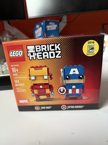 NEU! LEGO 41492 Ironman & Captain America Brick Headz SDCC 2016 Brickheadz