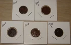 5 Wheat Pennies 1910,19s,20,33,39s(2P16-20) Vintage Wheat Add to Your collection