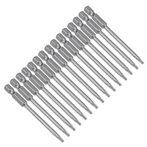 15 Pcs 1/4" Hex Shank TT10 Magnetic Security Torx Screwdriver Bit 75mm Long - Bild 1 von 5