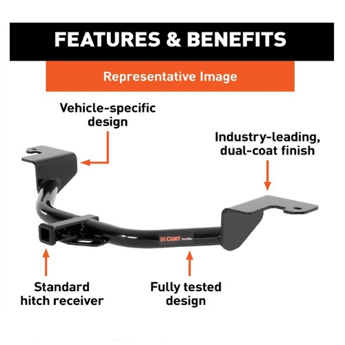 Curt Class 1 Trailer Hitch 11386 for 2004-2009 Mazda 3 Hatchback / Wagon - Picture 2 of 6