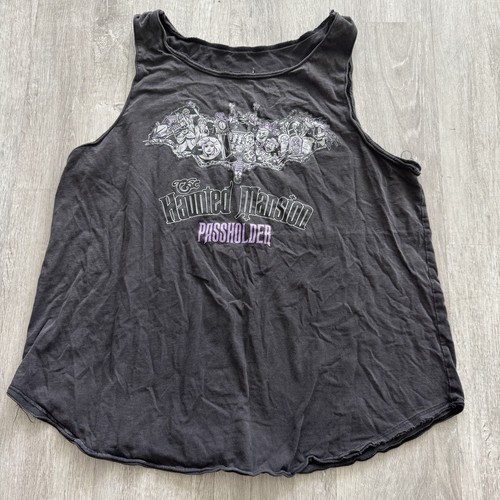 Disney Parks Haunted Mansion Shirt Damen XL Passholder Tank Top ärmellos