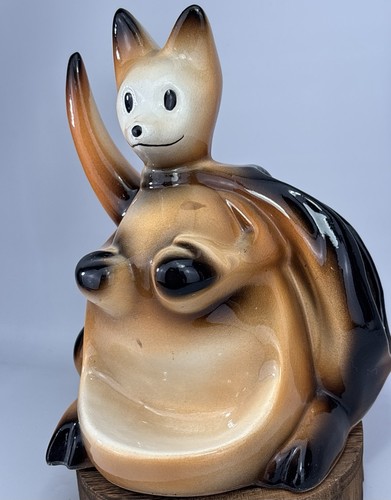 Vtg 1956 Pulp Fiction Fine Ent McCoy USA Ceramic Boxing Kangaroo Dresser Caddy - Picture 6 of 12