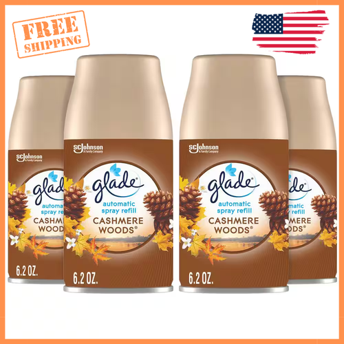 6.2 oz NEW Automatic Air Freshener Refill Cashmere Woods Scent 4 Pack