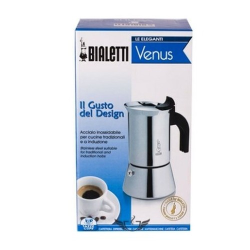 Cafetera Italiana Bialetti New Venus Plateado Acero Inoxidable 240 ml 6 Tazas - Imagen 2 de 2