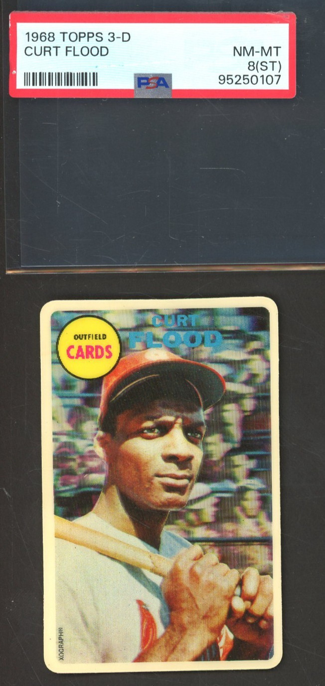 1968 Topps 3-D Curt Flood St Louis Cardinals