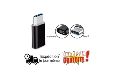 Lot 1 Adaptateurs Micro USB vers USB C Adaptateur USB C Mâle vers Micro USB - Photo 1/4