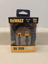 DeWALT 10 ft. Kevlar Reinforced Braided Charger Cable for Android Micro-USB -NEW
