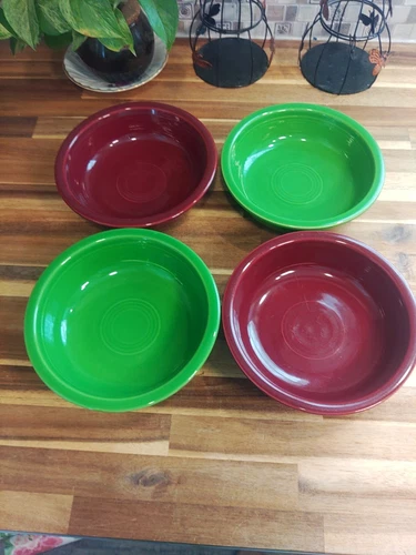 Set Of 4 ~ Fiesta HLC  6 7/8” Yellow Orange Cereal Soup Bowls