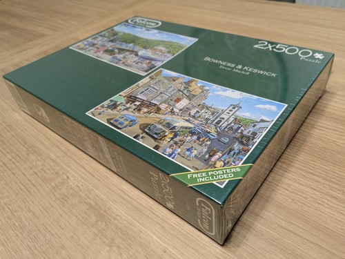 Falcon de luxe BOWNESS & KESWICK 2x500 Piece Jigsaw Puzzle - New & Sealed - Picture 2 of 5