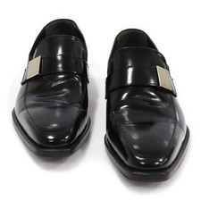 Loewe Black Shiny Leather Silver Logo Men