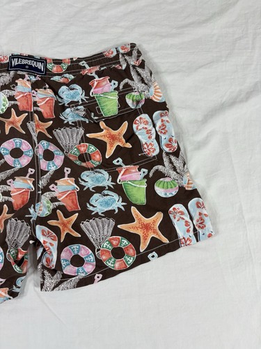 Vilebrequin Mens Brown Overprint Swin Shorts Size XL - Picture 11 of 14