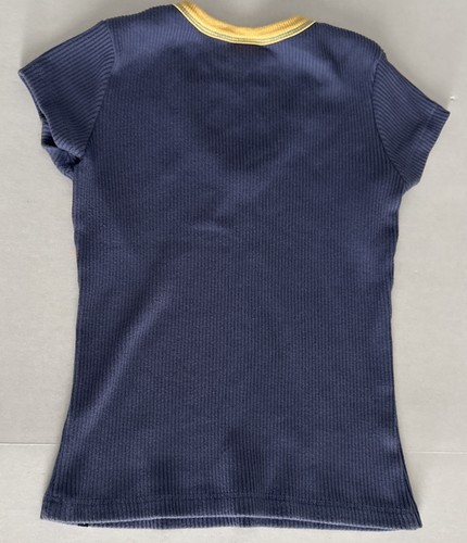 Y2K Union Bay Maglione Donna Maglia Cavo Camicia 100% Cotone Blu Multi USA - Foto 7 di 13