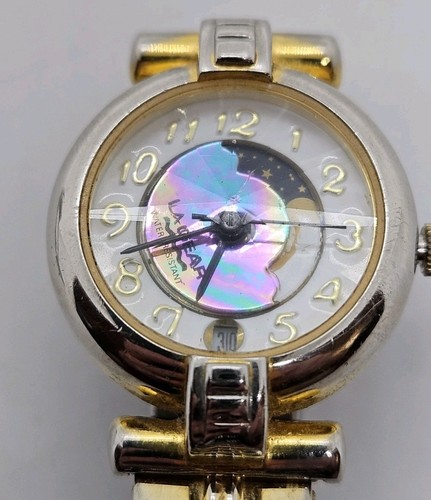 2 ausgefallene Damenuhren - Minicci Jeweled Flower Uhr & LA Gear Mondphase Datum - Bild 2 von 11