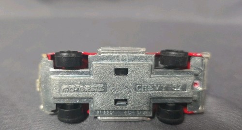 1980s Majorette Chevy 57 Red with Flames 1:64 Die Cast Metal Toy - Picture 10 of 10
