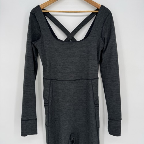 Free People Movement Relieve Crossback Jumpsuit Women's Size Large Gray - Picture 2 of 11