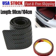 Rubber Car Rear Bumper Protector Trim Strip Trunk Sill Guard Scratch Pad Cover