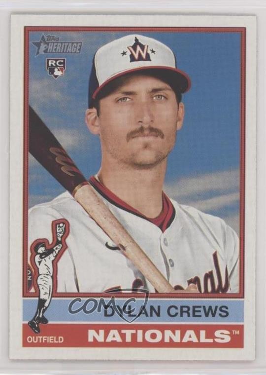 2025 Topps Heritage Alternate Cartoon Variation SP Dylan Crews #247 Rookie RC