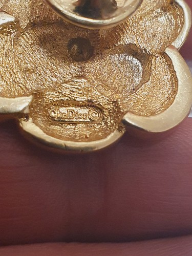 Christian Dior Brosche Pin Vergoldet mit StrassSteine - Bild 3 von 5