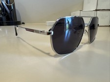Carrera PC2114 56 18 140 Aviator Sunglasses Silver Frame/ Dark Gray Lens N89