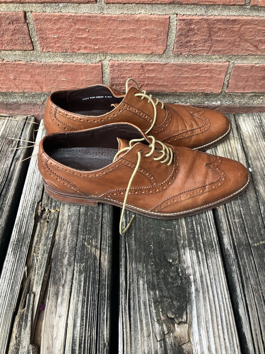 Cole Haan Air Giraldo Men\'s Brown Wing Tip Leather Shoes Sz 10.5M CO9303 Lace Up Cole Haan Air Giraldo Mens Wing Tip Shoes CO9303 Lace Up  main image 3