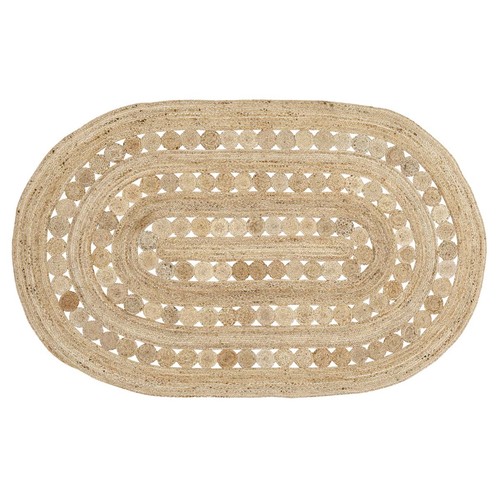 Area Rug Celeste Jute Farmhouse 60x96 Country Tan Braided Floor Mat VHC Brands - Picture 6 of 7