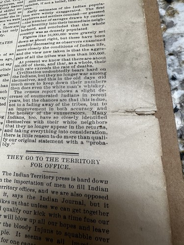 Rare Carlisle Indian School 1898 Newspaper RED MAN Buffalo Bill Original - Picture 6 of 9