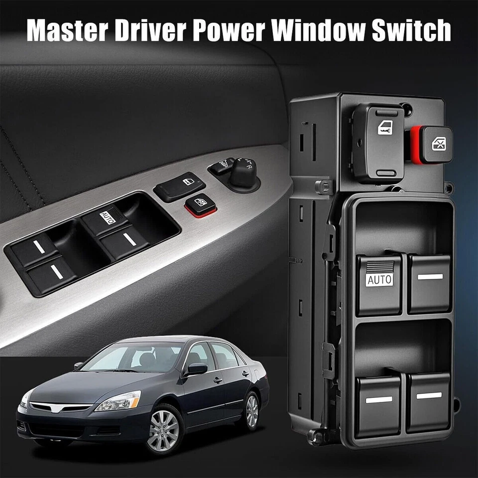 Botón controlador interruptor ventana maestra para Honda Accord 2003 2004 2005 2006 2007 Foto 2 de 4