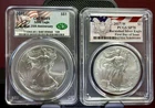 2017-W SP70 Burnished Eagle First Day Issue & 2011 CAC MS69 25th Anniv Coin
