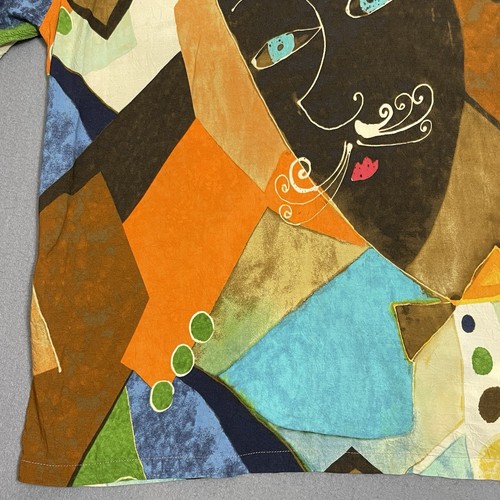 Jams World Shirt Men's XL Picasso Abstract Art Rayon USA - Picture 16 of 20