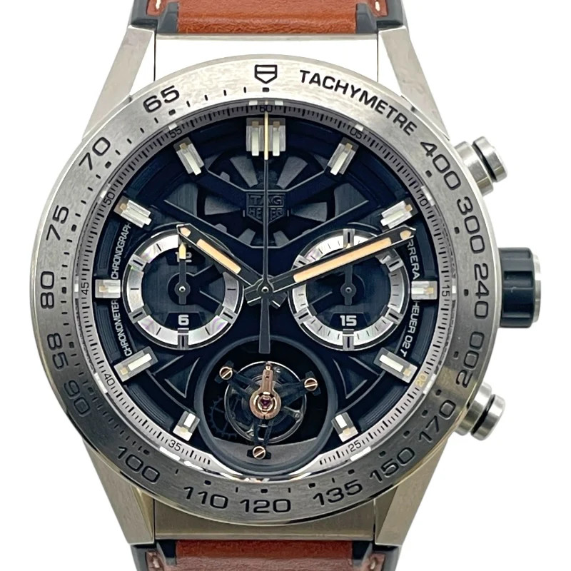 ⬆️ UpAutoShop.com | TAG HEUER Carrera Calibre Huer 02T Tourbillon Skeleton Titanium #OK507