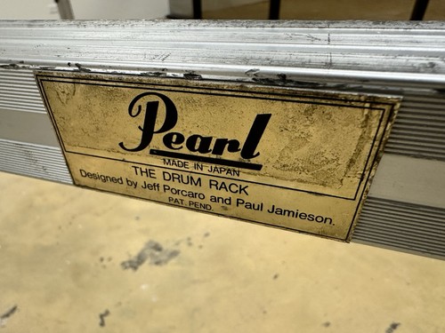 Pearl 3-Sided Drum Rack By Jeff Porcaro and Paul Jamieson VINTAGE SCRATCHED - Picture 3 of 14
