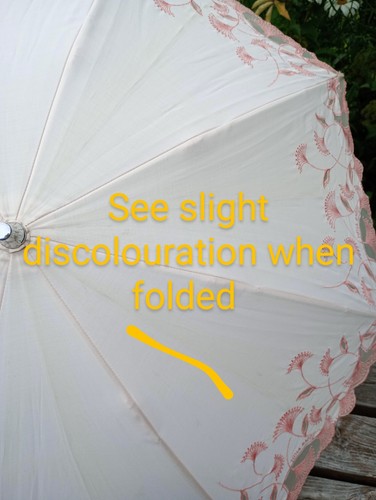 modern pink lacey Nina Ricci Umbrella parasol from Japan beautiful - Picture 17 of 19