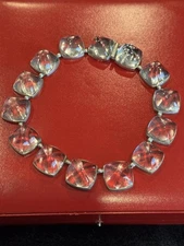 Baccarat Crystal Clear Medici Sterling Silver 16 Inch Necklace