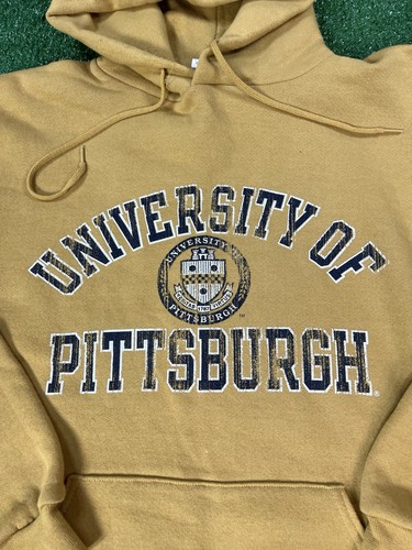 Sudadera con Capucha Russell Pittsburgh State University Wheat Gold Para Hombre Grande - Imagen 2 de 5
