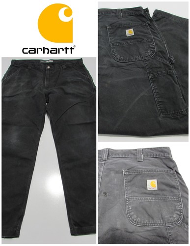 Carhartt Herren Carpenter Relaxed Fit Straight Leg Schwarz W38 / L30 SKU Y10357