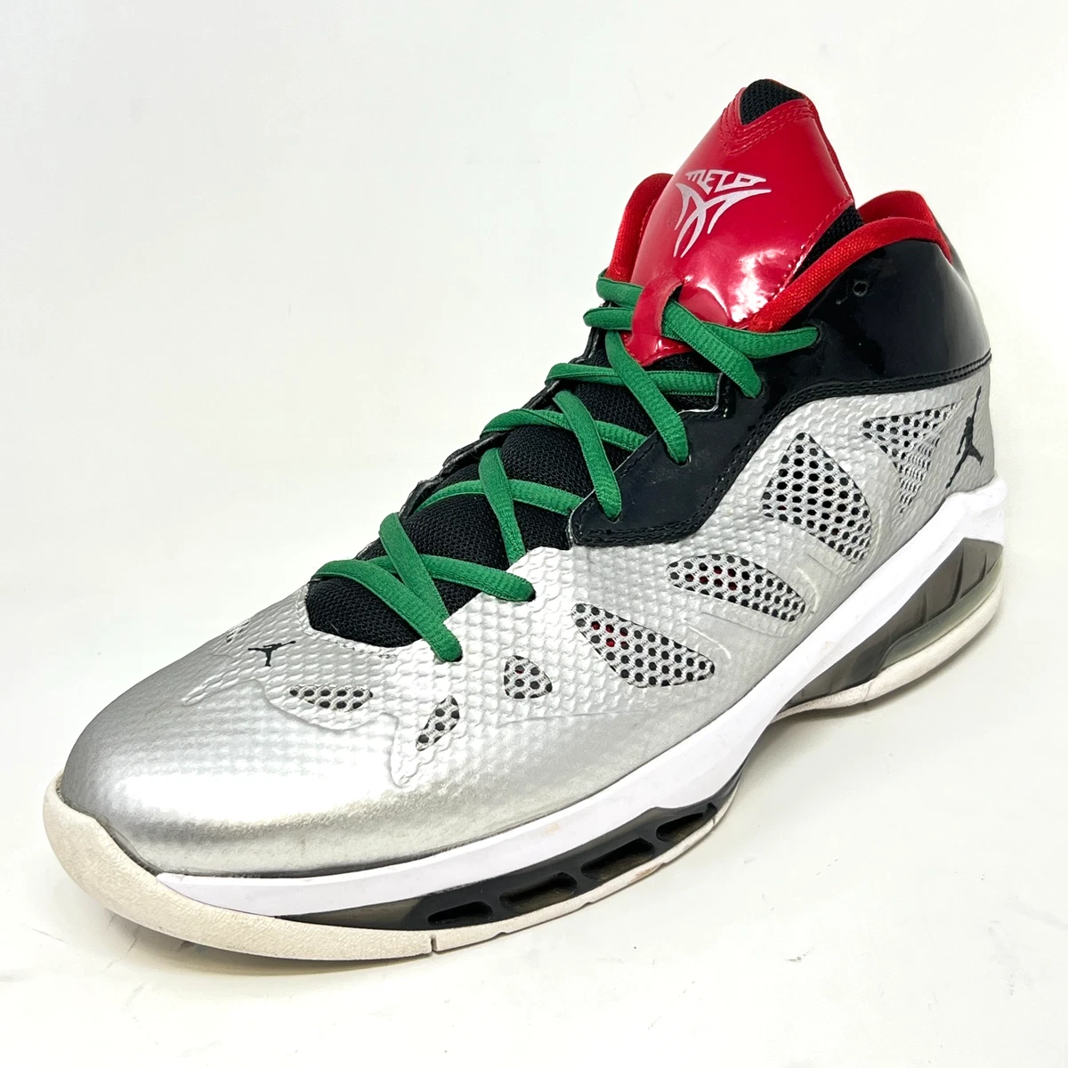 Nike Air‎ Jordan Melo M8 Advance Zoom Metallic Green Red 542240-084 Men Sz 11.5 Nike Air Jordan Melo M8 Advance Zoom Metallic Green Red  main image 3