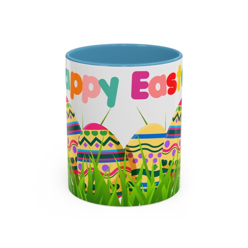 Bunter Osterakzent Kaffeebecher, Frühlingsdeko, Weihnachtsgeschenk, Teetasse, festlich - Bild 18 von 33