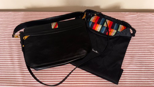 Paul Smith Signature Swirl Black Top Handle Bag with Shoulder Strap – Leather - Picture 12 of 12