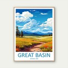 Great Basin National Park Mountain Nature Travel Poster Print Wall Art