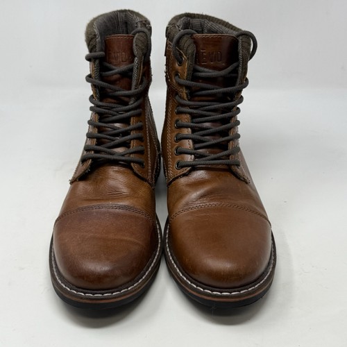 Stivali Chukka Crevo Camden uomo 10 pelle marrone maglia colletto punta cappuccio zip laterale - Foto 7 di 16