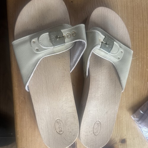 Dr Scholl Wooden Sandals Uk7.5 Eu 41 - Picture 1 of 5