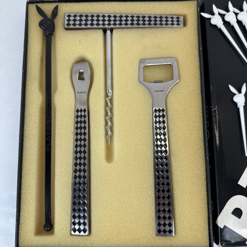Lot Of Vtg Playboy Bar Set Retro Decor Bunny Stir Sticks Tiki Bundle Various MCM - Photo 2/16