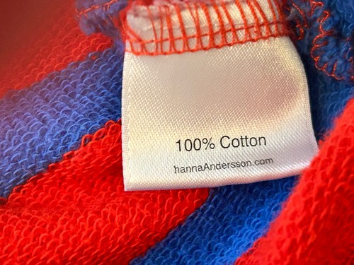 Boys Hanna Andersson Quarter zip Hooded Striped Sweatshirt, Size 120, size 6-7 - Picture 4 of 5