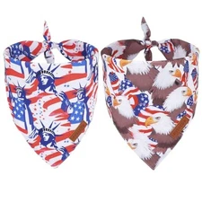  American Flag Dog Bandana Reversible Triangle Patriotic Pet X-Large Flag-2
