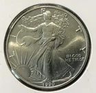 1990 Silver Eagle Coin, 99.93% Silver, Free Shipping.
