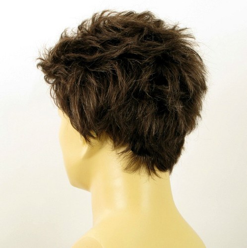 Perruque homme 100% cheveux naturel châtain ref XAVIER 6spw - Imagen 5 de 7