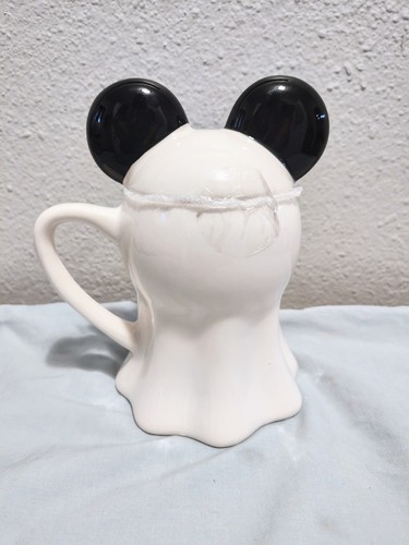 Disney Mickey Mouse Geist Halloween Tasse 17 Unzen Deckel Topper Ohren Kaffeetasse - Bild 4 von 8