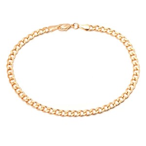 ankle cuban bracelet link gold 18k plated