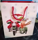Christmas Gift Bag Father Christmas Santa  Rudolf sidecar Laura Stone